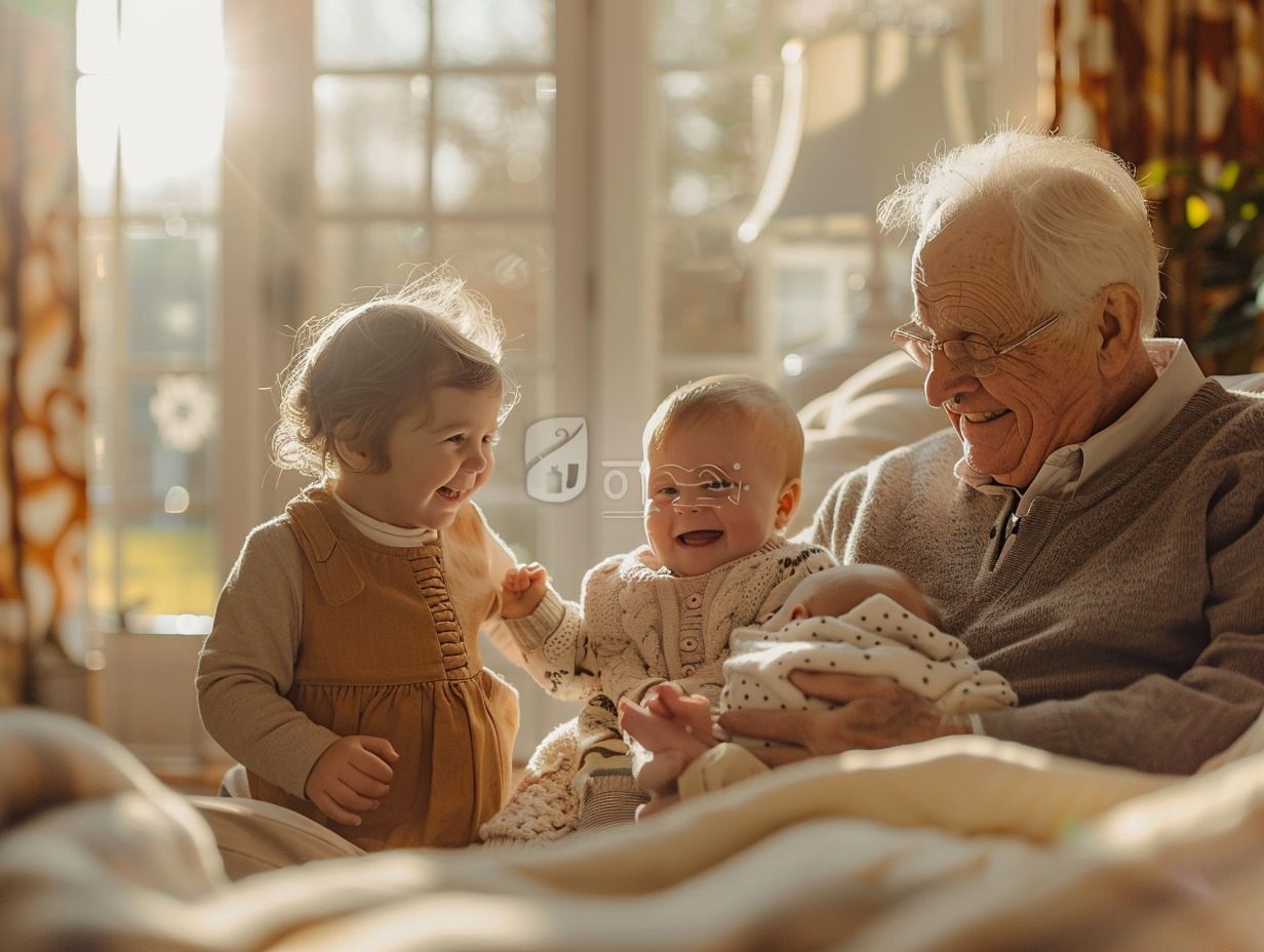 grands-parents affectueux